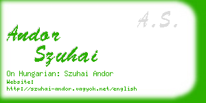 andor szuhai business card